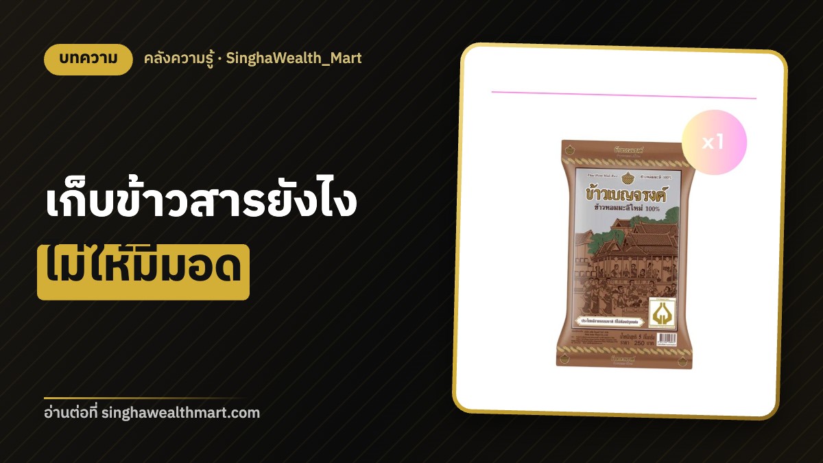 เก็บข้าวสารยังไงไม่ให้มีมอด และถ้ามีมอดแล้วต้องทำยังไง